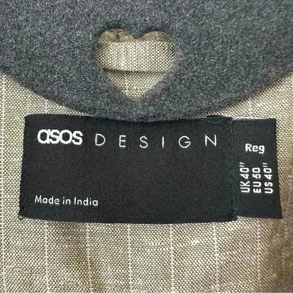 ASOS Pinstripe Slim Fit Light Grey Sports Coat
Office Business Casual 40 Reg - Picture 7 of 8